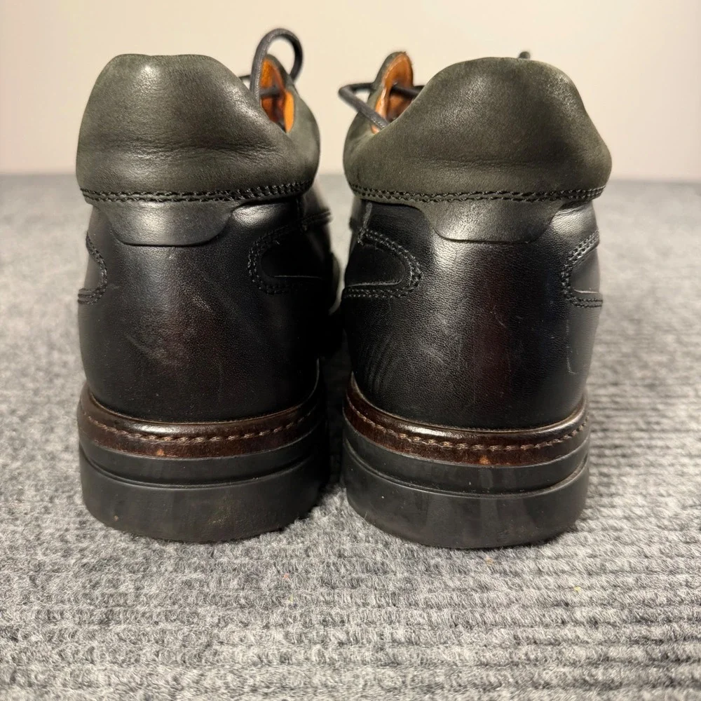 Johnston & Murphy Mens Black Leather Cap Toe Chukka Boots 8.5 M Made in Portugal